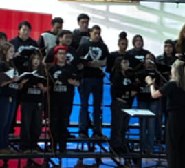 Students singing at MLK Assembly