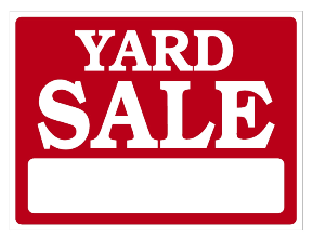 yard sale sign