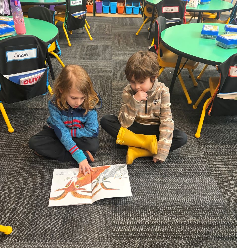 Freddie and Arthur enjoy reading together