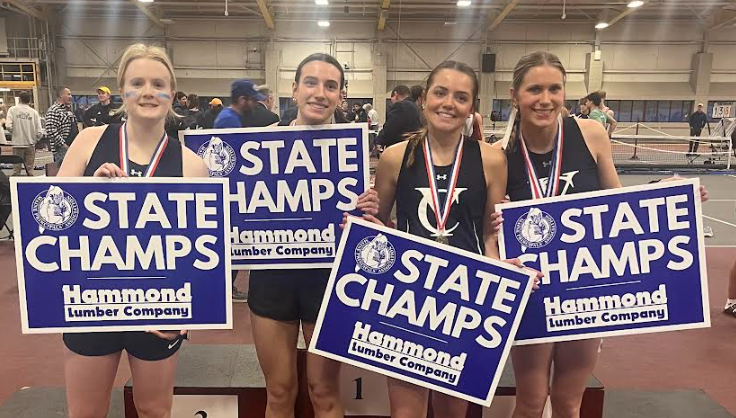 4 x 200 meter relay: Abby Noble, Ava Hoffman, Lilah Pernal, Miah Jacobs