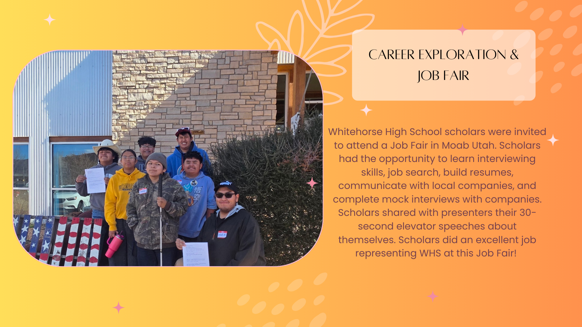 A wooden walkway going through a flowers and gardening supplies.