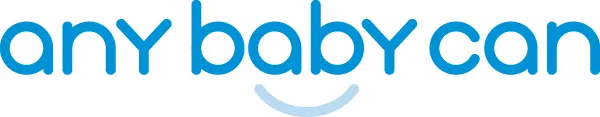 Any Baby Can  blue in lowercase logo