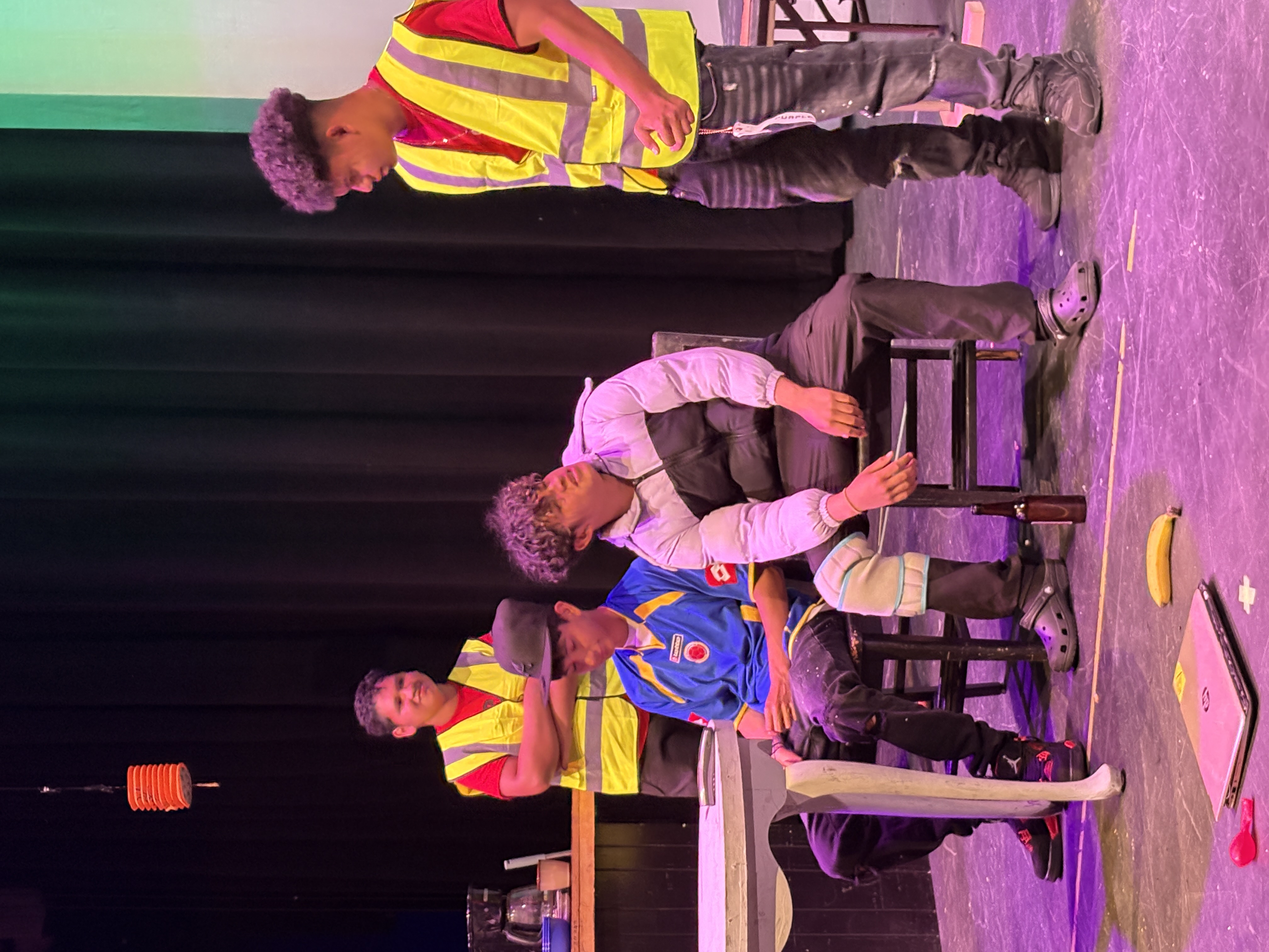 Students performing onstage