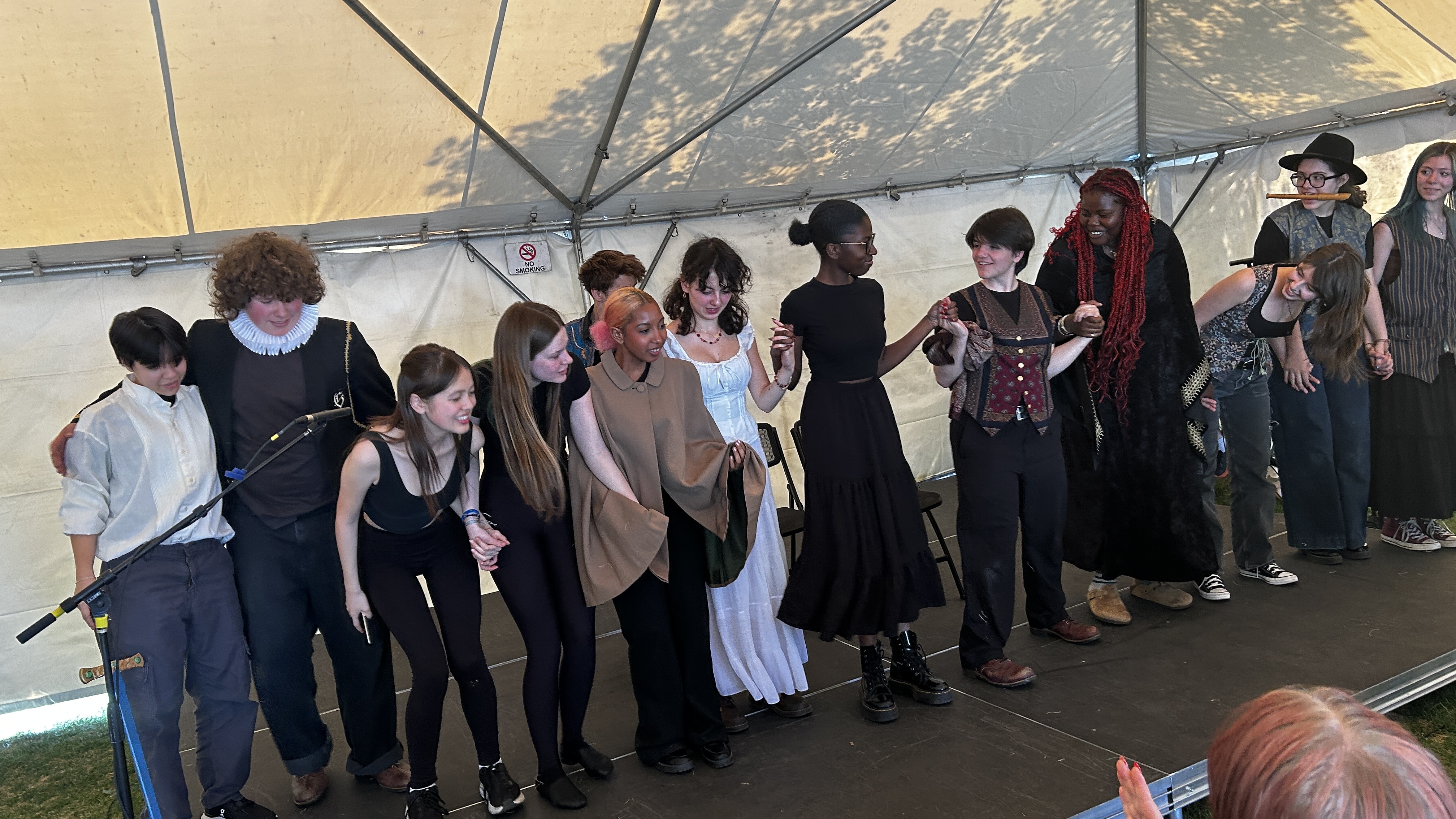 Performers taking a bow 