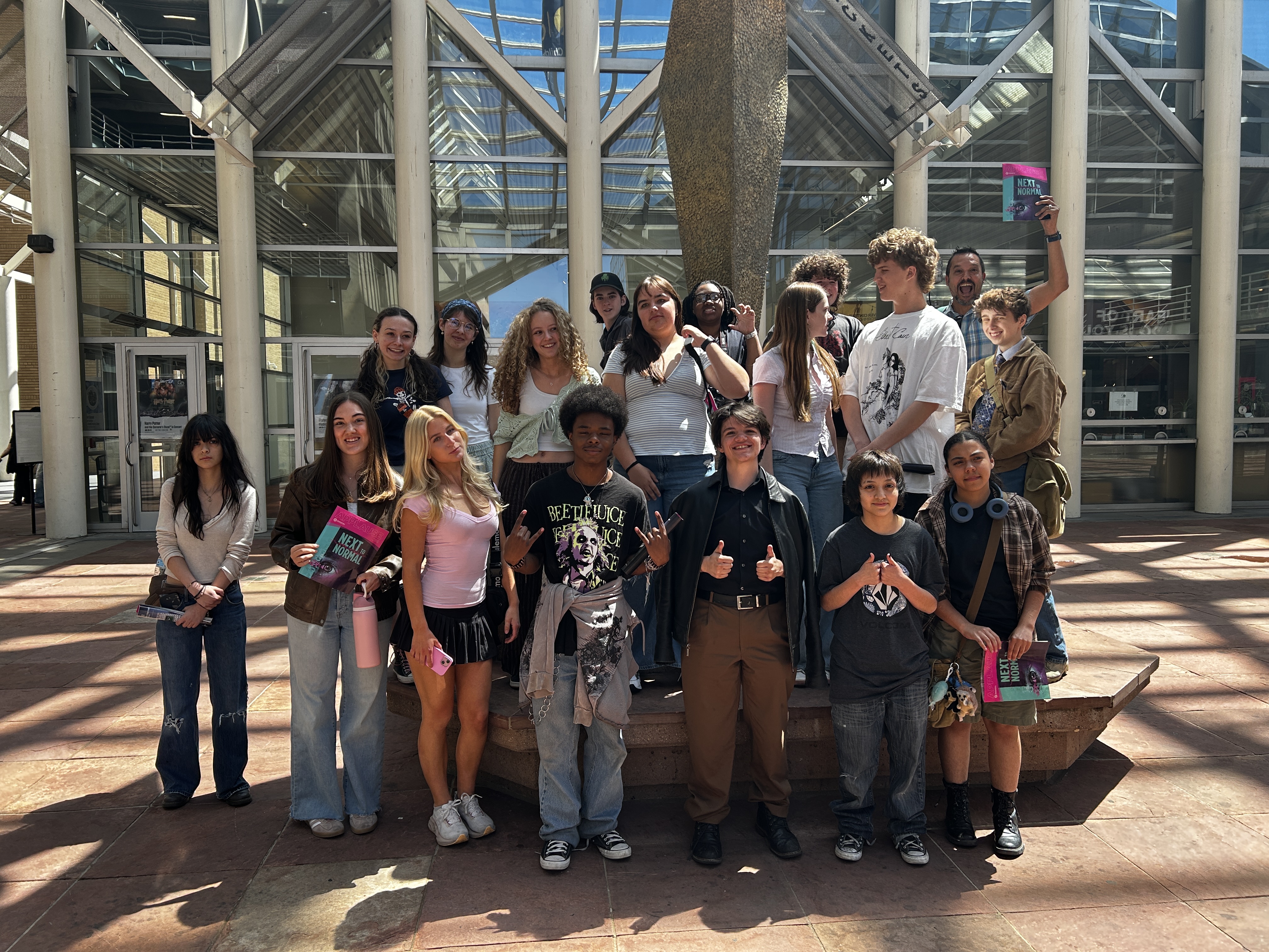 Theater students at a matinee