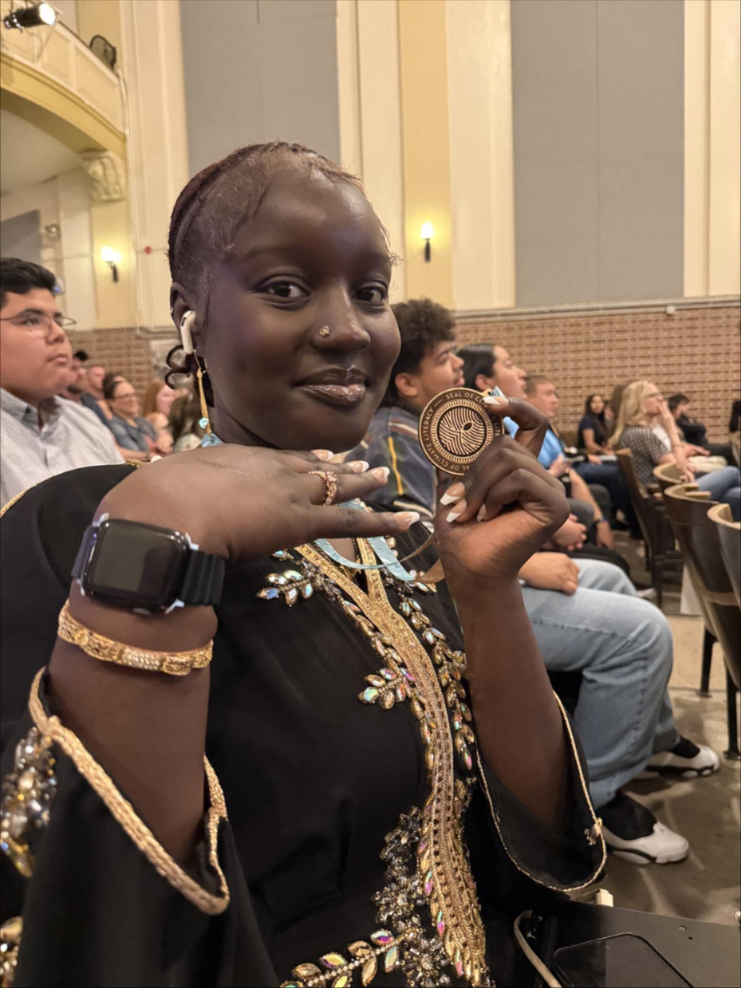 Student with Climate Literacy medal