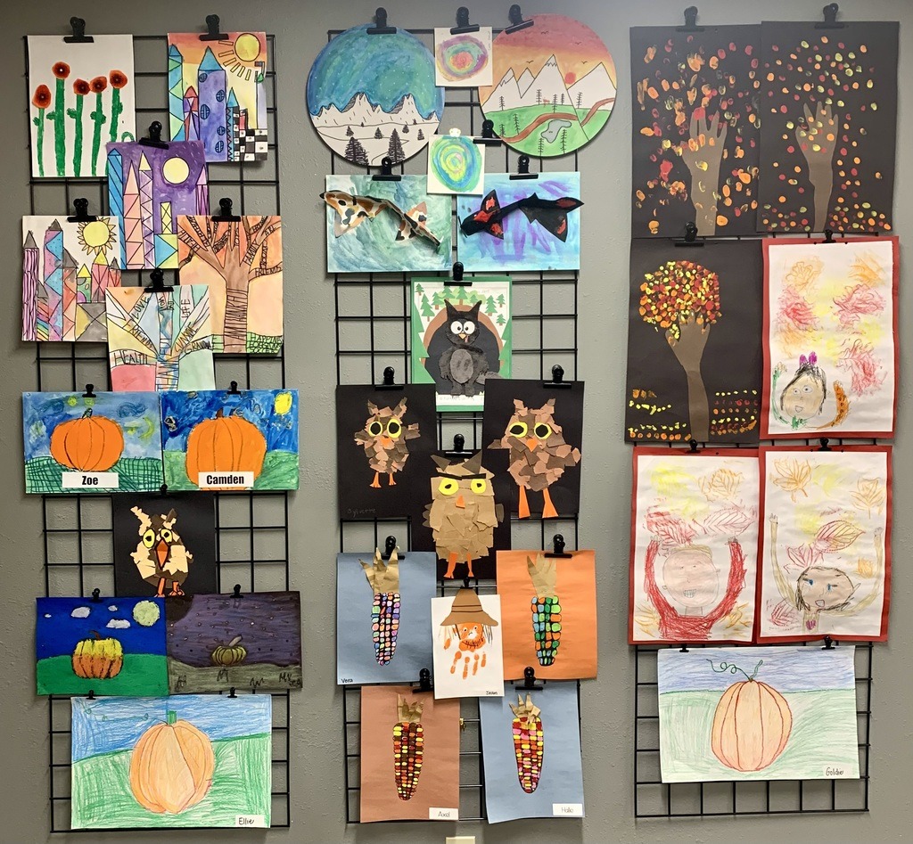 Westwood student artwork on display at the district office