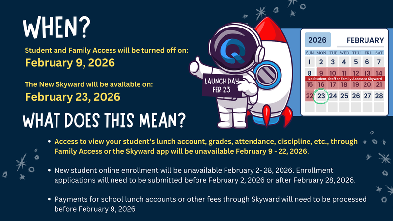 graphic with down time dates and launch day dates (Decorative)