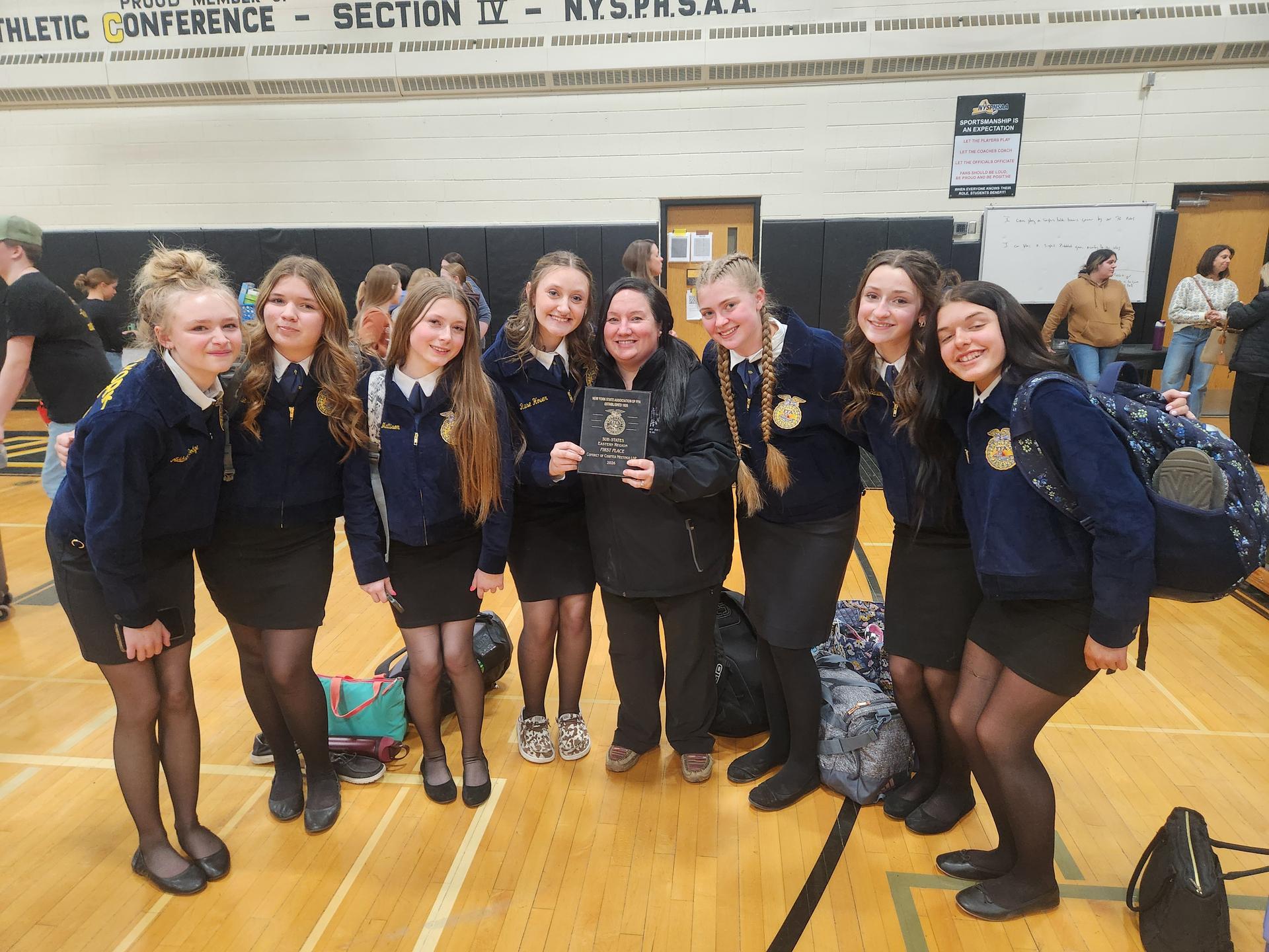 FFA students at a sub-district competition