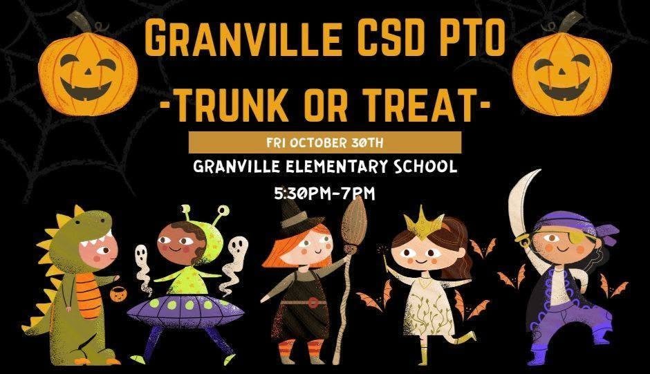 Save the Date: GCS PTO Trunk or treat is 10/30 5:30 pm - 7 pm at GES