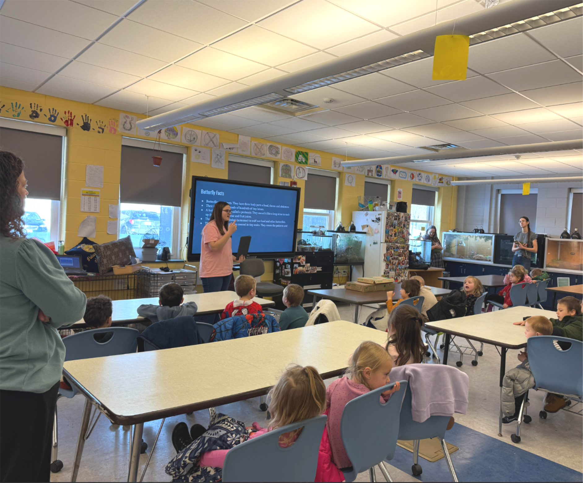 The front cover, in blue and gold, issue of the Golden Word, the Jr High Newspaper.