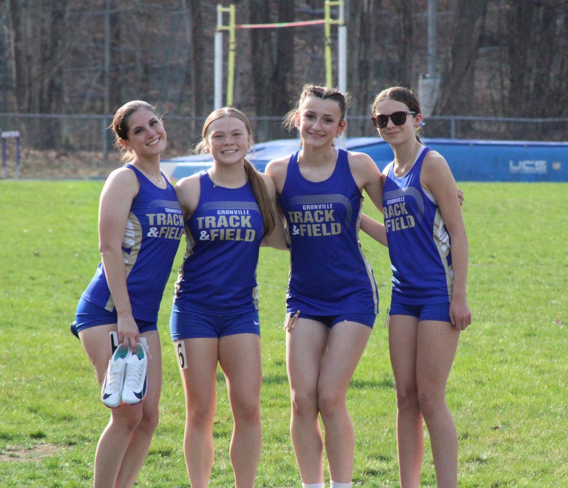 Four varsity track and field female competitors 