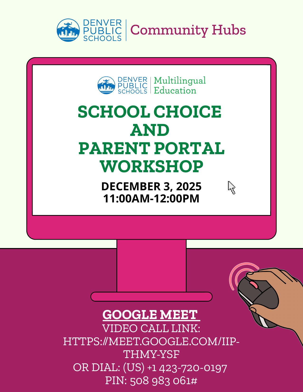 School Choice Workshop Flyer EN