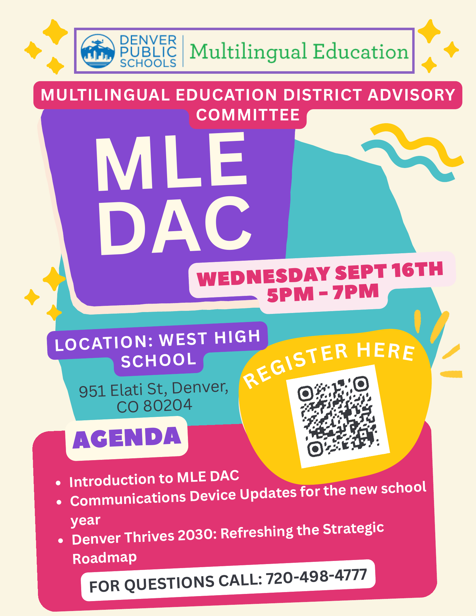 Join the Multilingual Education District Advisory Committee Meeting