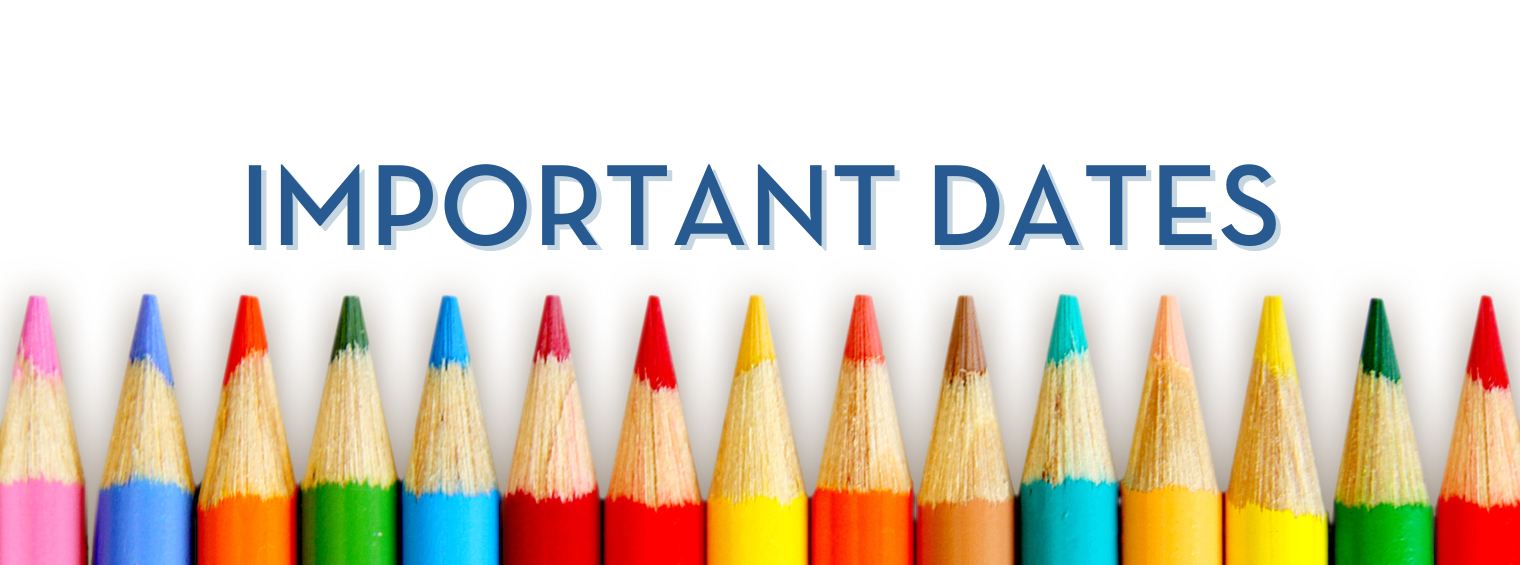 important dates with colored pencils