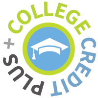 Colleg Credit Plus logo around a graduation cap