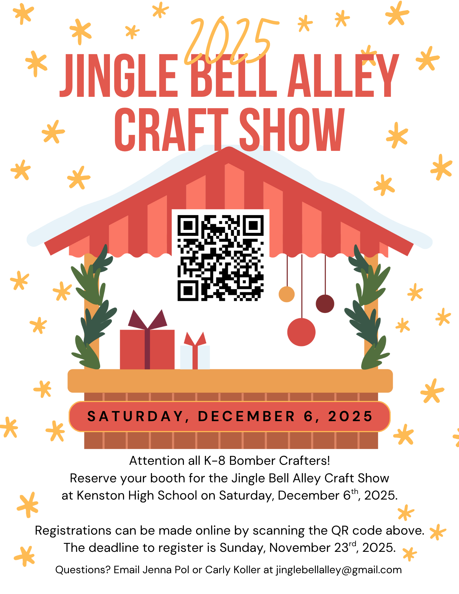 Picture of a simple barn with Christmas decorations with the captions that reads: