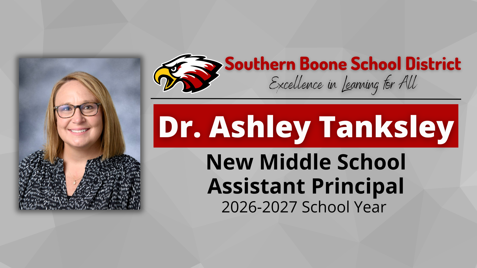Dr. Tanksley Named New Assistant Principal at Middle School