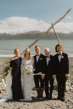 Wedding scene in Alaska
