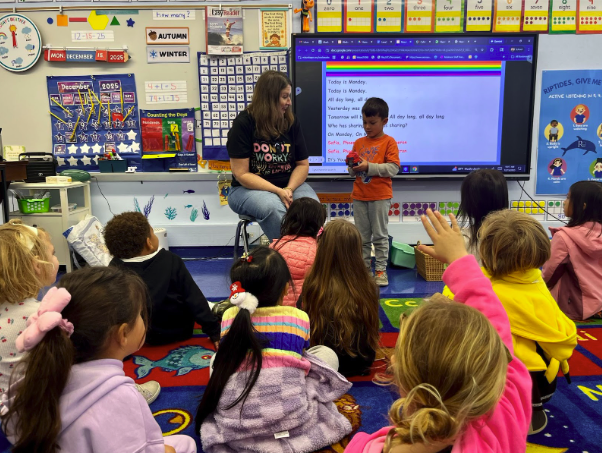 Teacher and Student in Classroom