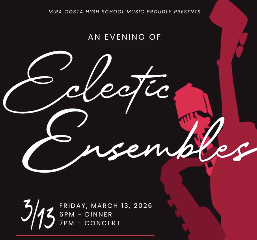 Mira Costa Music Presents the 9th Annual Evening of Eclectic Ensembles on March 13