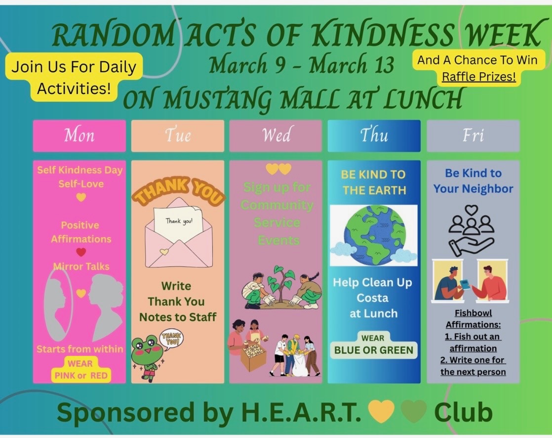 Mira Costa Celebrates Random Acts of Kindness Week