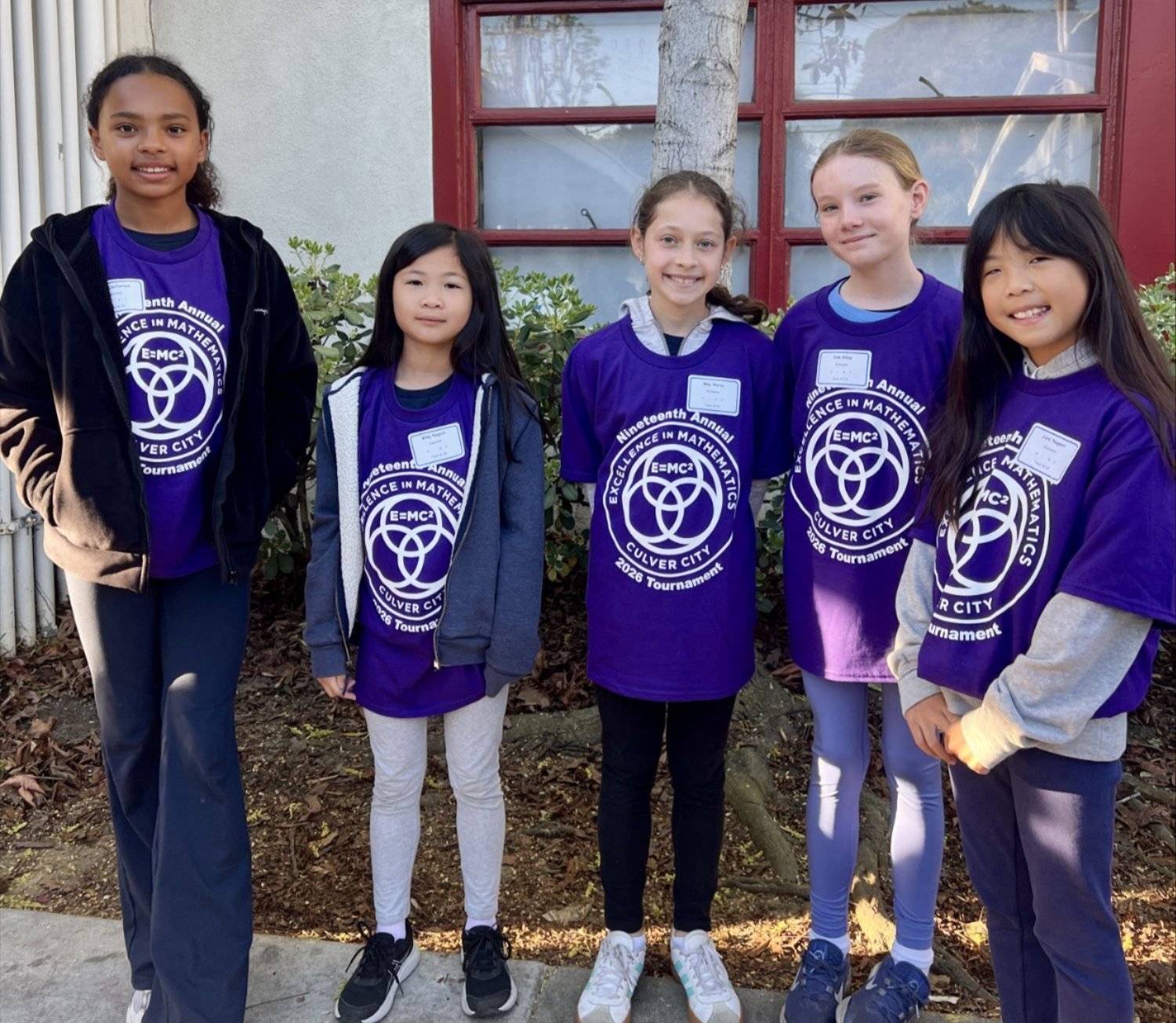 Robinson mathletes outside building