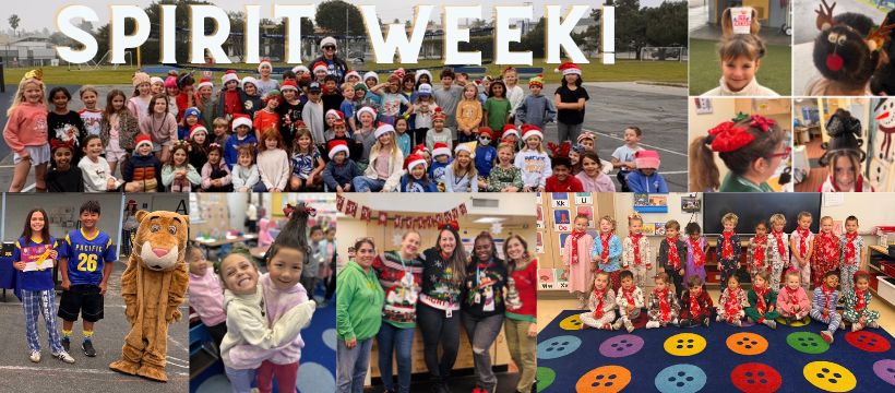 Pacific Elementary Student Council Holiday Spirit Week