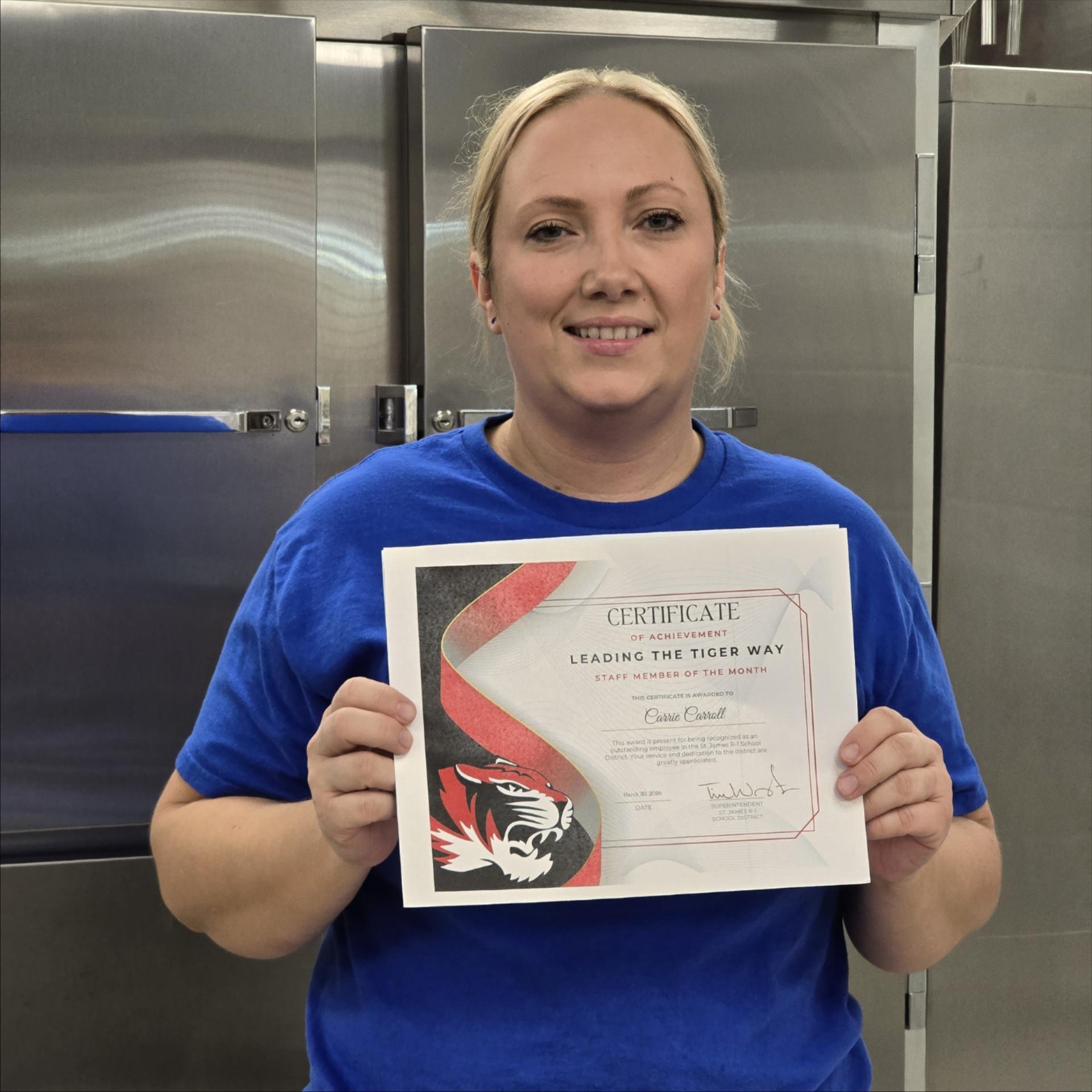 image of teacher staff member award