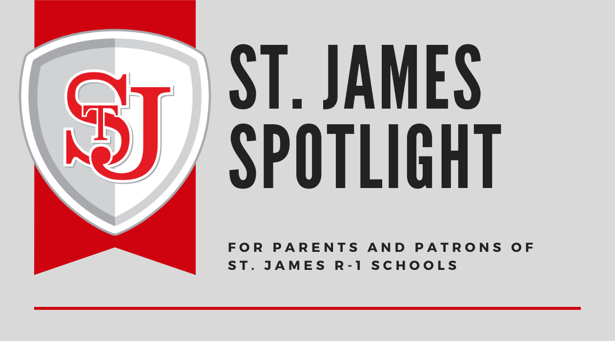 STJ shield with text Tiger Talk: The Inside Scoop for Staff of St. James R-1 Schools