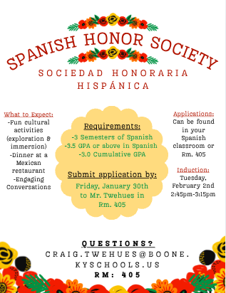 Spanish Honor Society 2026 Flyer