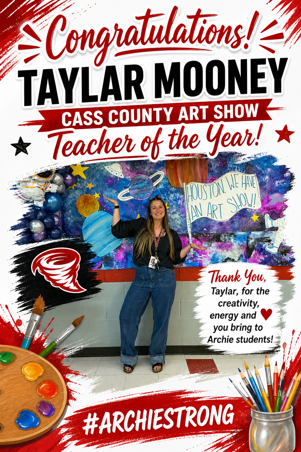 Taylar Mooney Teacher of the Year Cass county arrt show