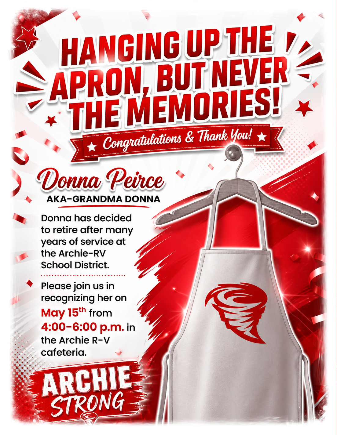 Invitation for Donna's Retirement