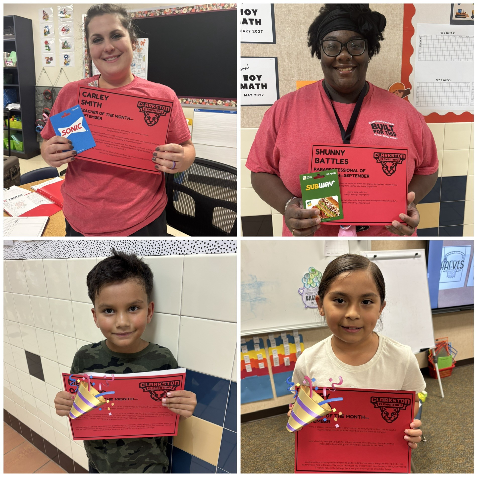 sept students of the month