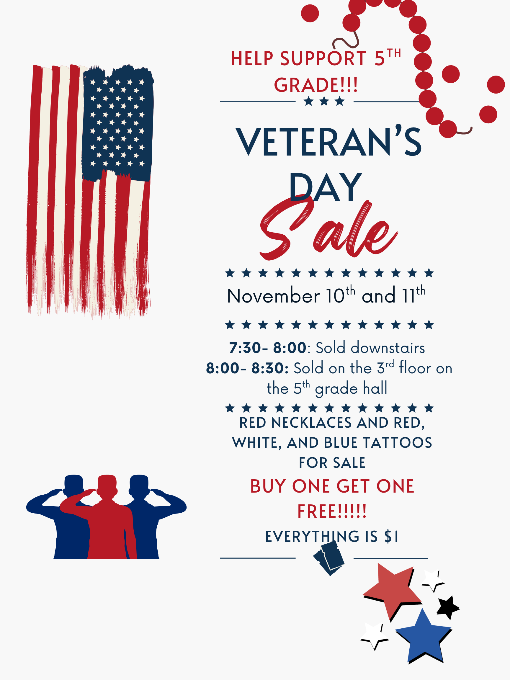 Veterans Day sale graphic
