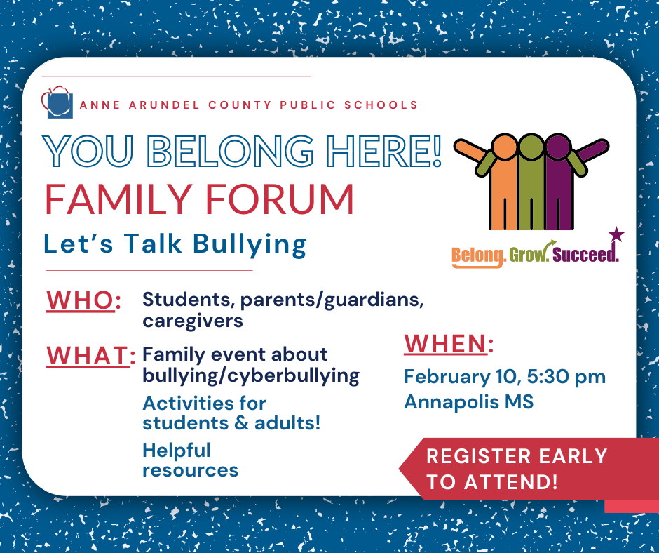 You Belong Here: Family Forum Let's Talk bullying