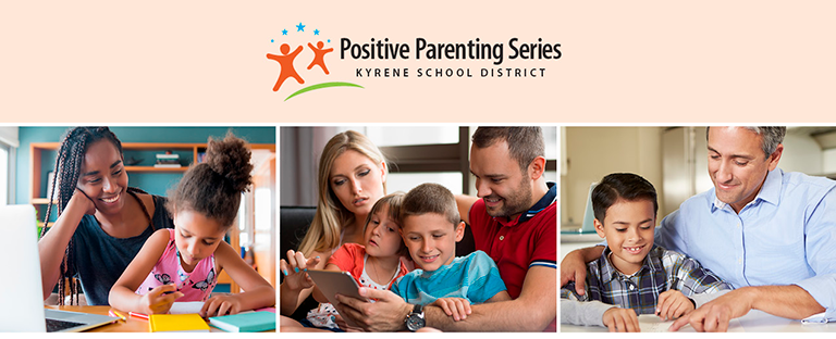 3 separate photos of a parent and a student reading, writing and working at a desk together