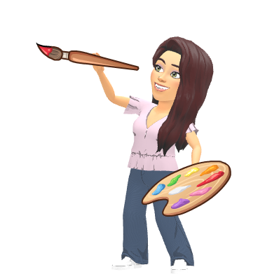 women painting with paint brush