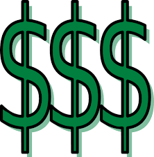3 green dollar signs 