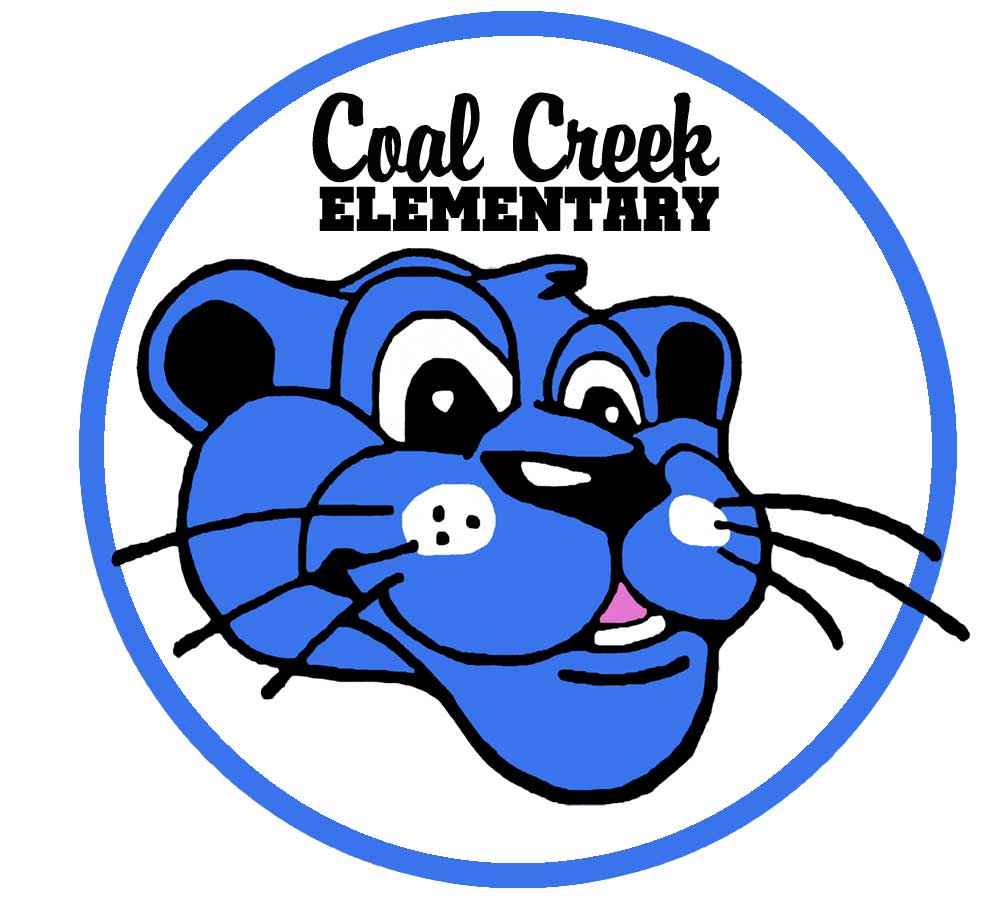 blue puma head and says coal creek elementary 