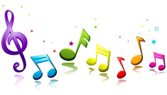 colorful music notes 