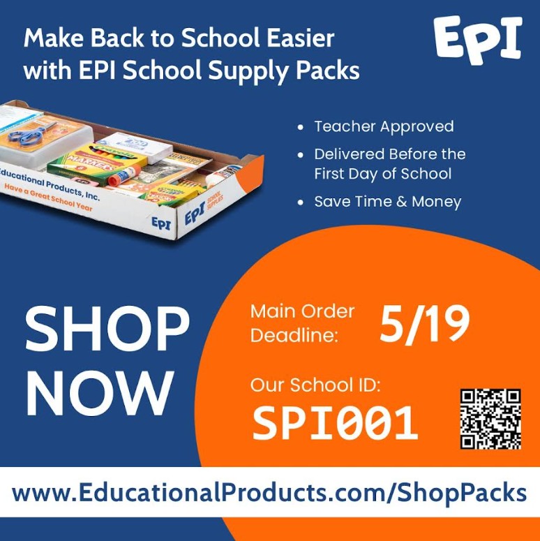 School Supply Order Form- Information provided in text above