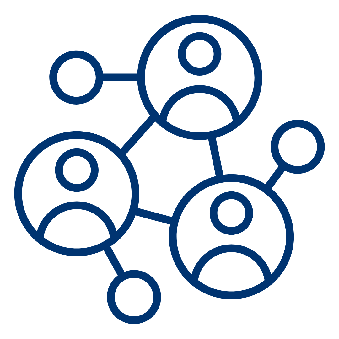 People in circle networking