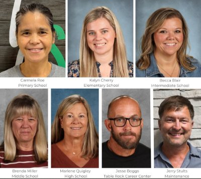 Carmela Roe, Kalyn Cherry, Becca Blair, Brenda Miller, Marlene Quigley, Jesse Boggs, and Jerry Stults