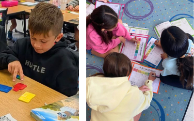 Students working on math problems