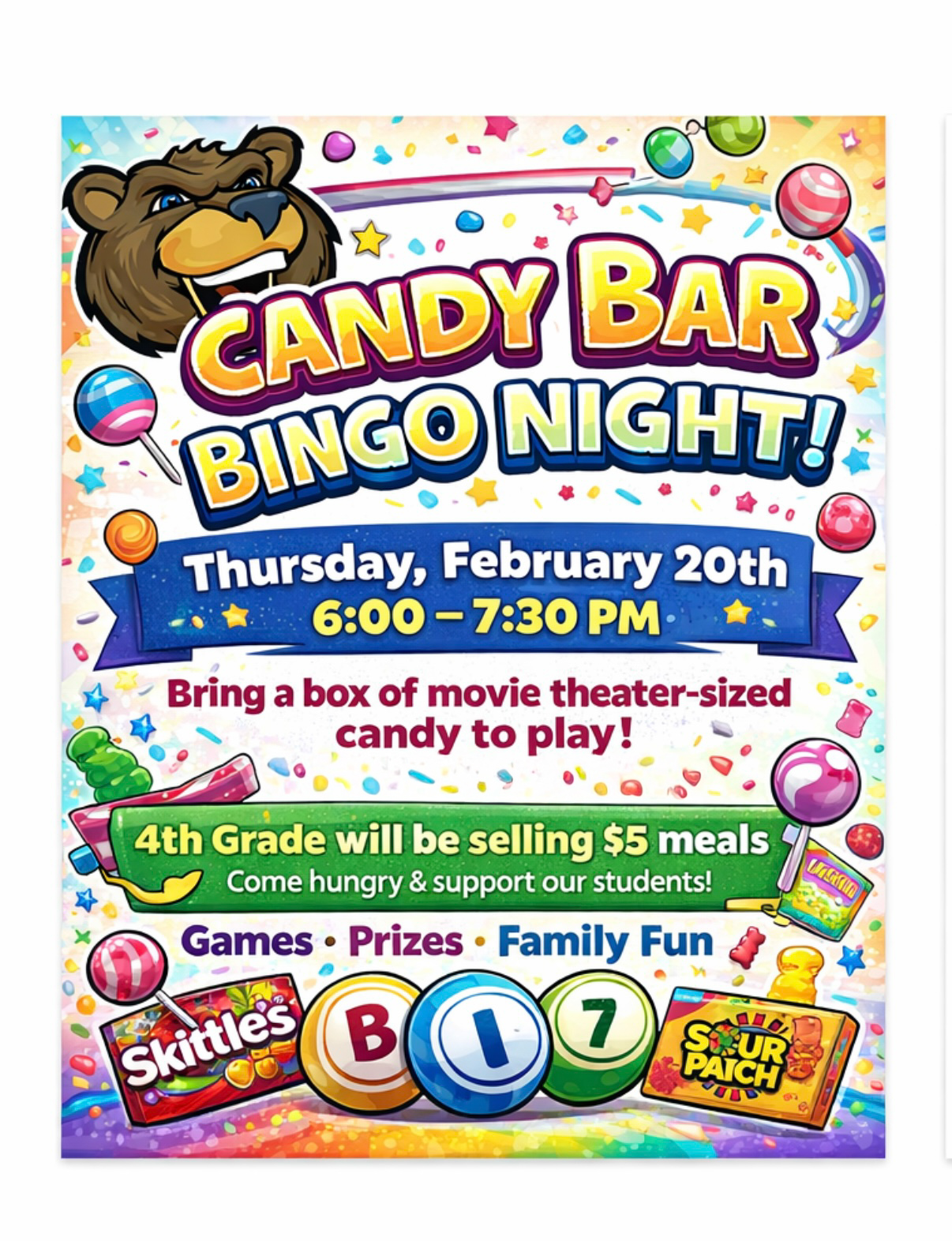 Candy bar bingo