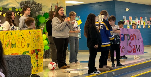 1st Grade working with West High Drama Club