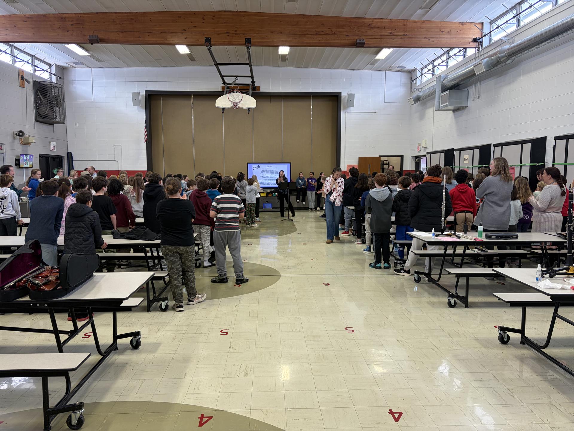 Photo of DMS presentation at elementary schools.