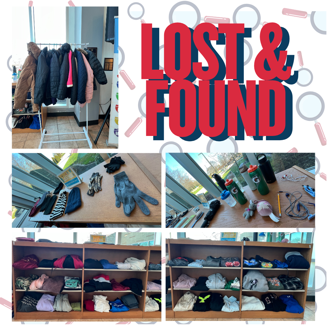 Picture of items in the DMS lost & found.