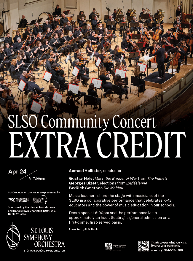 SLSO Community Concert Extra Credit Flyer